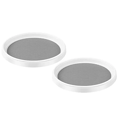 P PRETIRENO Lazy Susan Turntable 10 Inch, 2 Pack Lazy Susan Cabinet Organization & Storage for Pantry Cabinet Fridge Countertop, Kitchen Non-Skid Surface