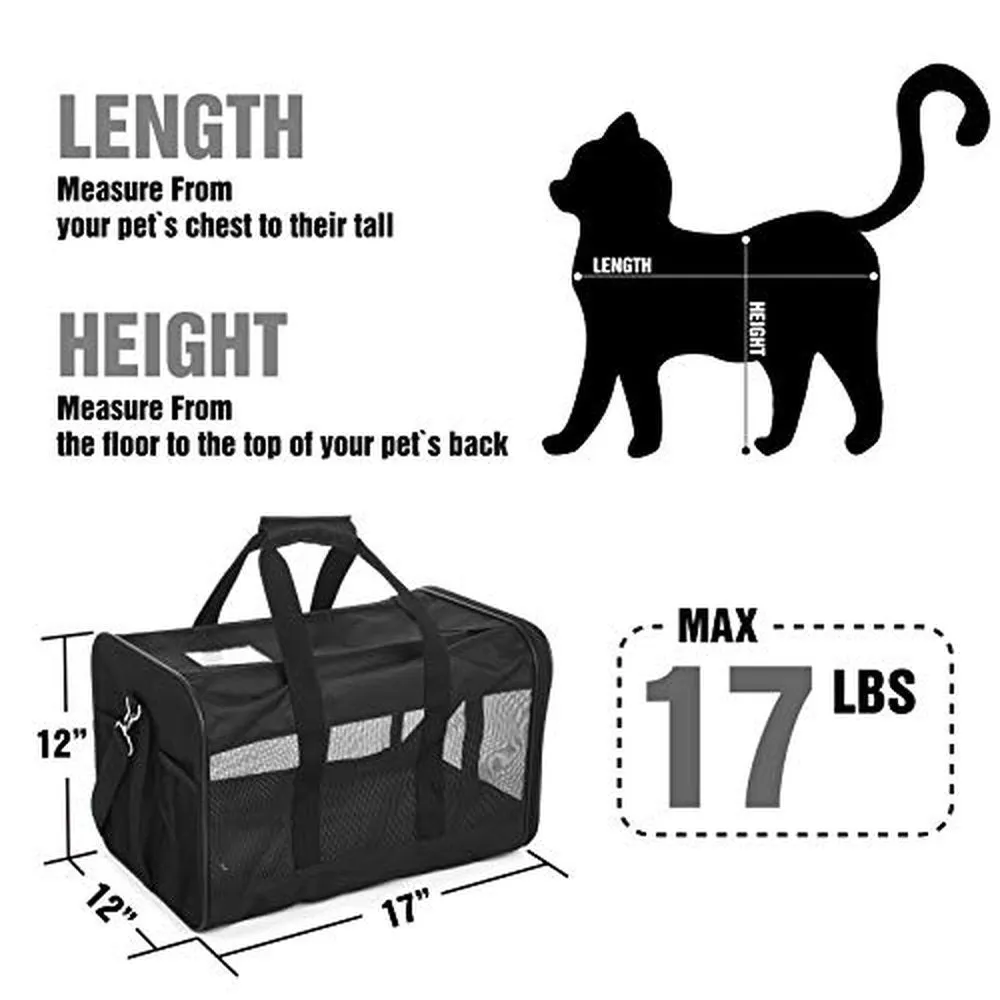 Pet Travel Carrier Soft Sided Portable Bag-M