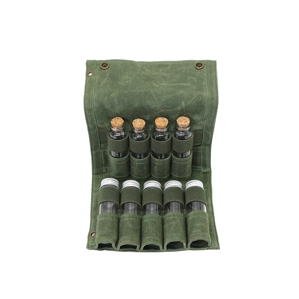 Portable Bottled Spices Set for Outdoor Cooking and Grilling