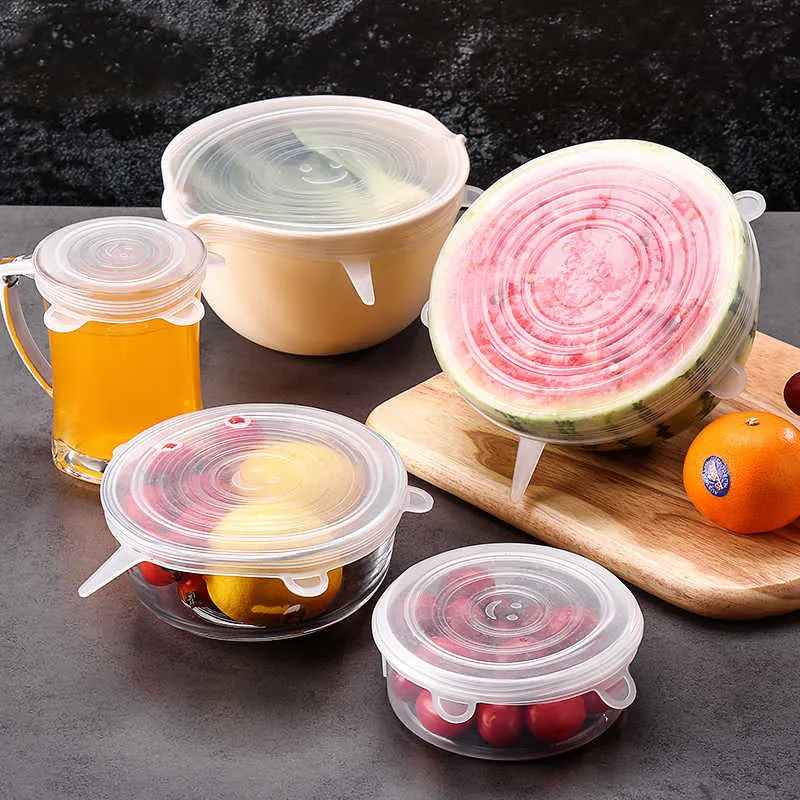 Silicone Lids Reusable Airtight Food Wrap