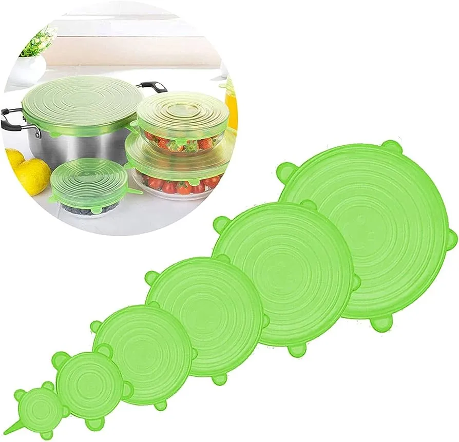 Silicone Lids Reusable Airtight Food Wrap