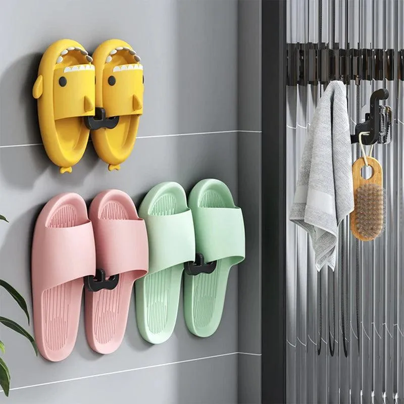 Slippers Wall Mount Organizer: Space-Saving Shoe Storage Solution