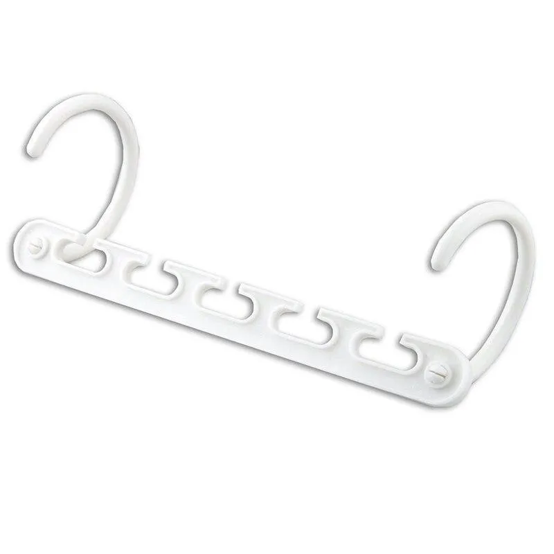 Space Saving 5 Hook Flexible Hanger (Pack Of 8 Hangers)