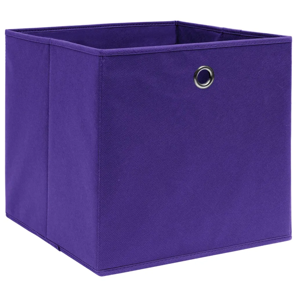 Storage Boxes 4 pcs Purple 32x32x32 cm Fabric