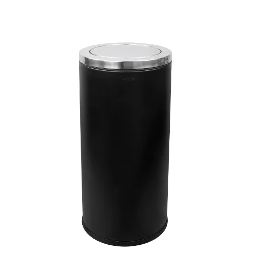 STP1 Dustbin | Lobby Bin | 65L | Silver, Black | Waste Bin | Swing Top Bin | Swing Top Bin