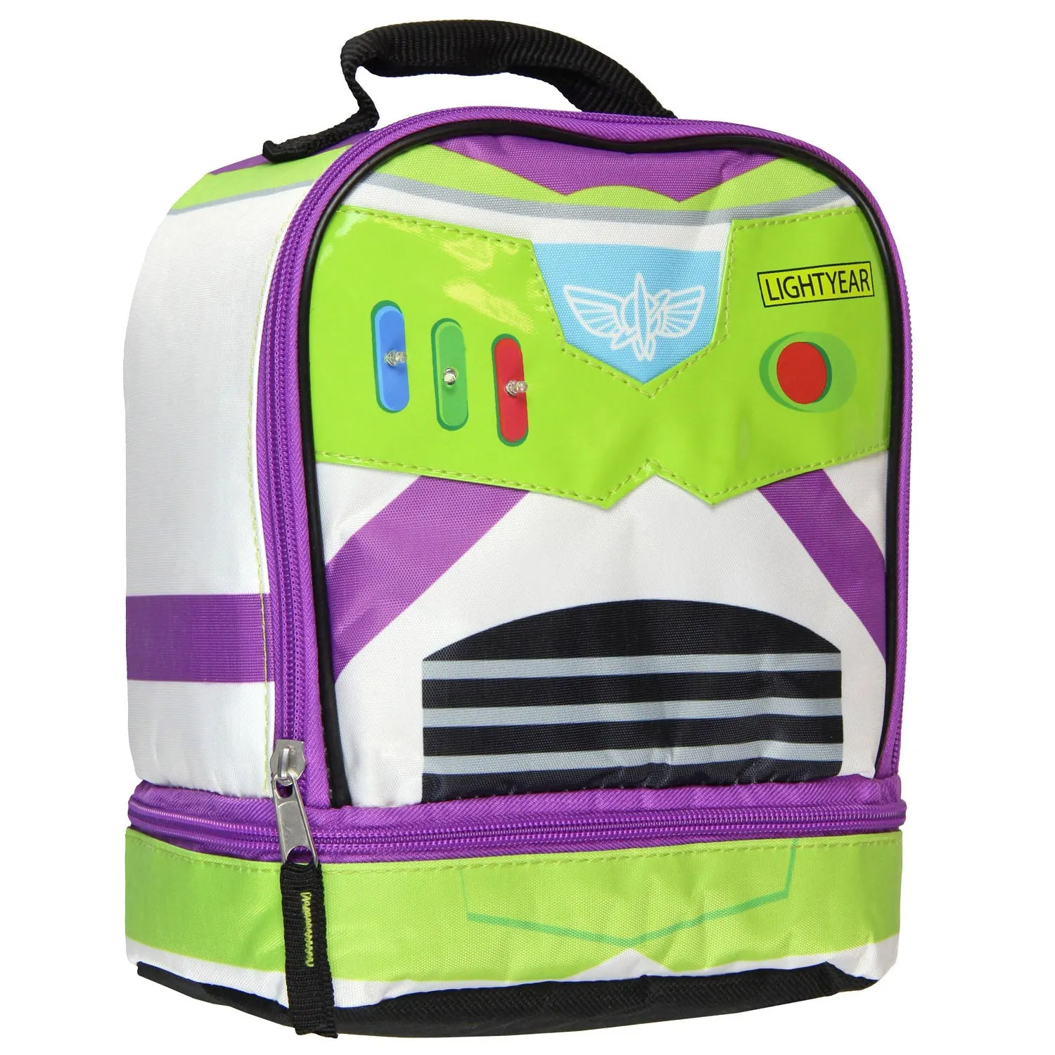 Toy Story Buzz Lightyear Dual Compartment Insulated Kids Lunch Bag Tote