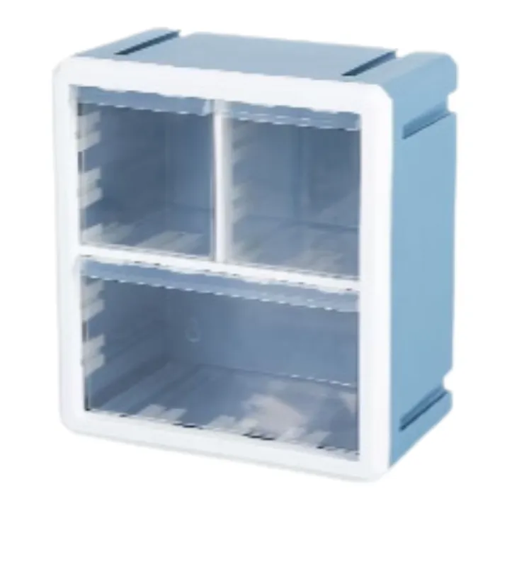 Tri Cube Storage Box White/Blue