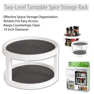 Two-Level Turntable Spice Storage Rack