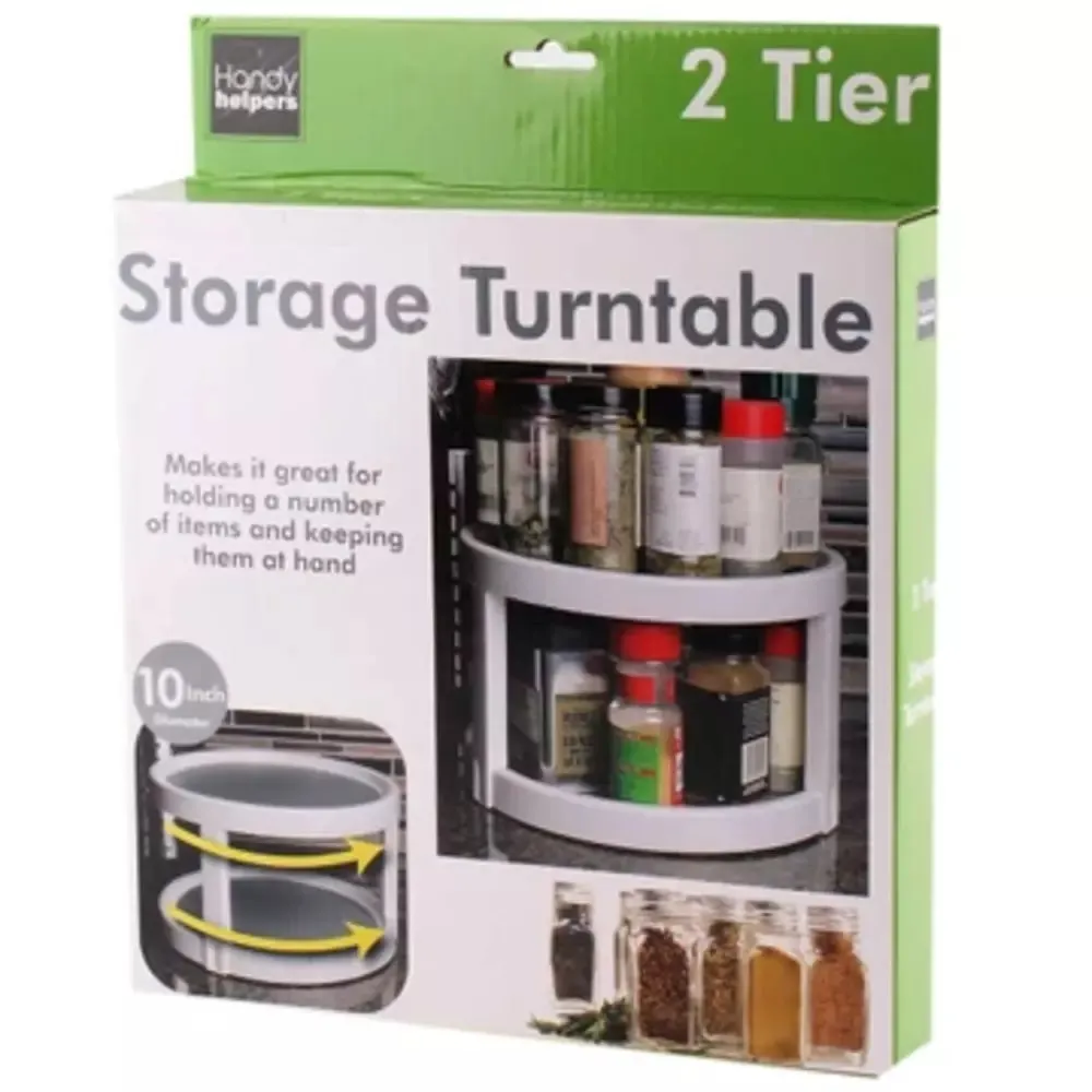 Two-Level Turntable Spice Storage Rack