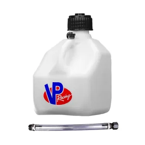 VP Racing Motorsports Container w/ Hose - Square - 3 Gallon - White