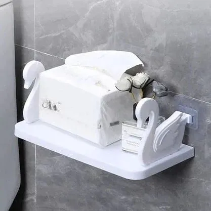 Wall Mounted Swan Storage Shelf Organizer