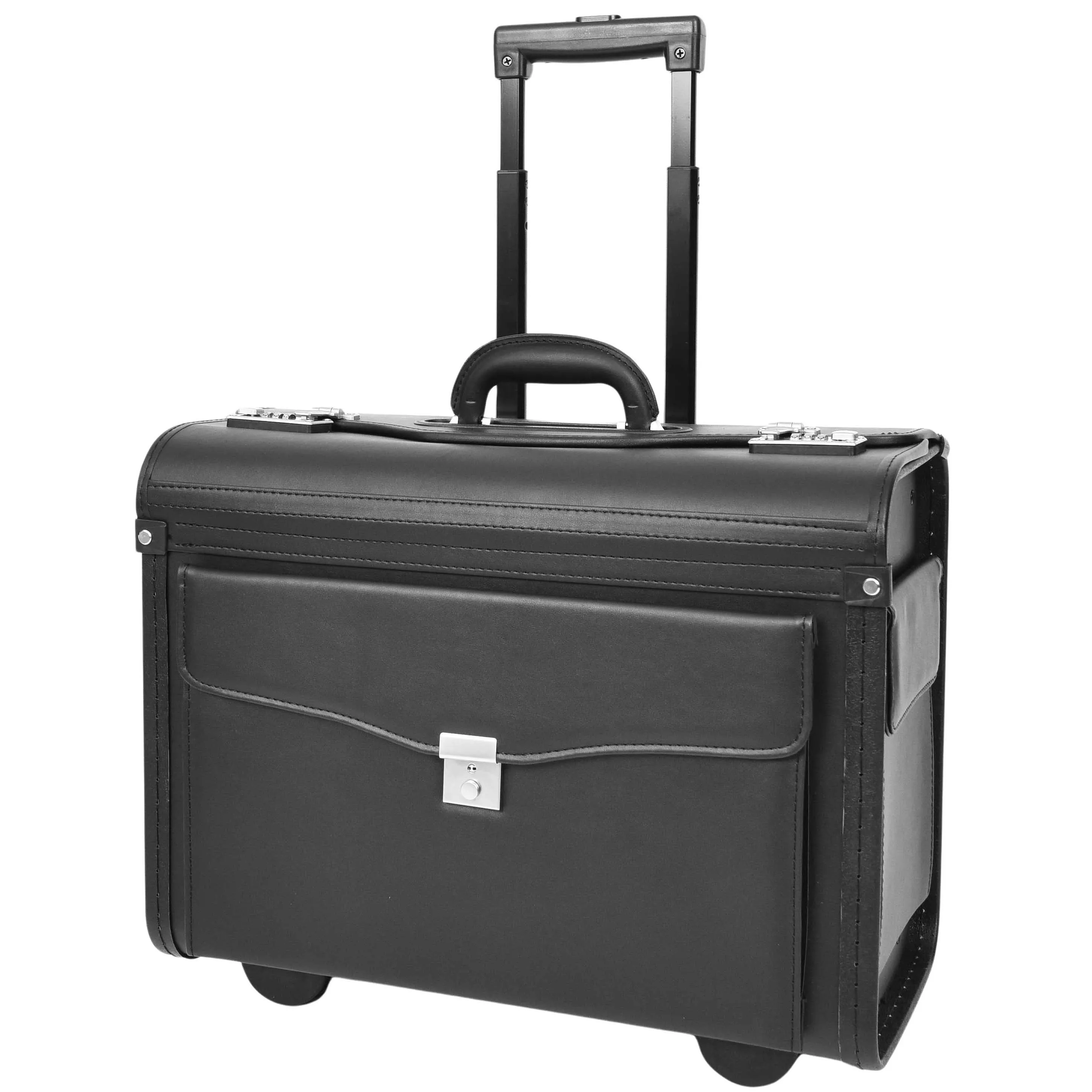 Wheeled Pilot Case Carry on Cabin Bag Laptop Sleeve Black Titan