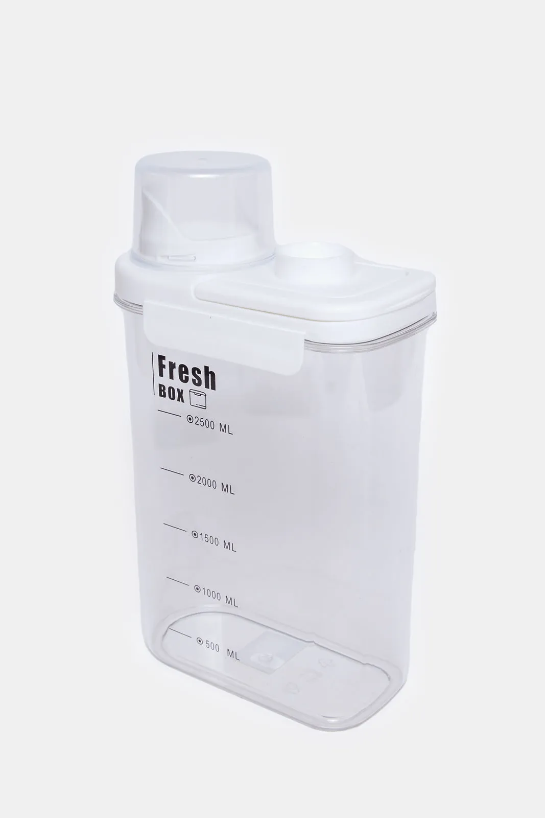 White Solid Storage Box With Lid (3Ltr)