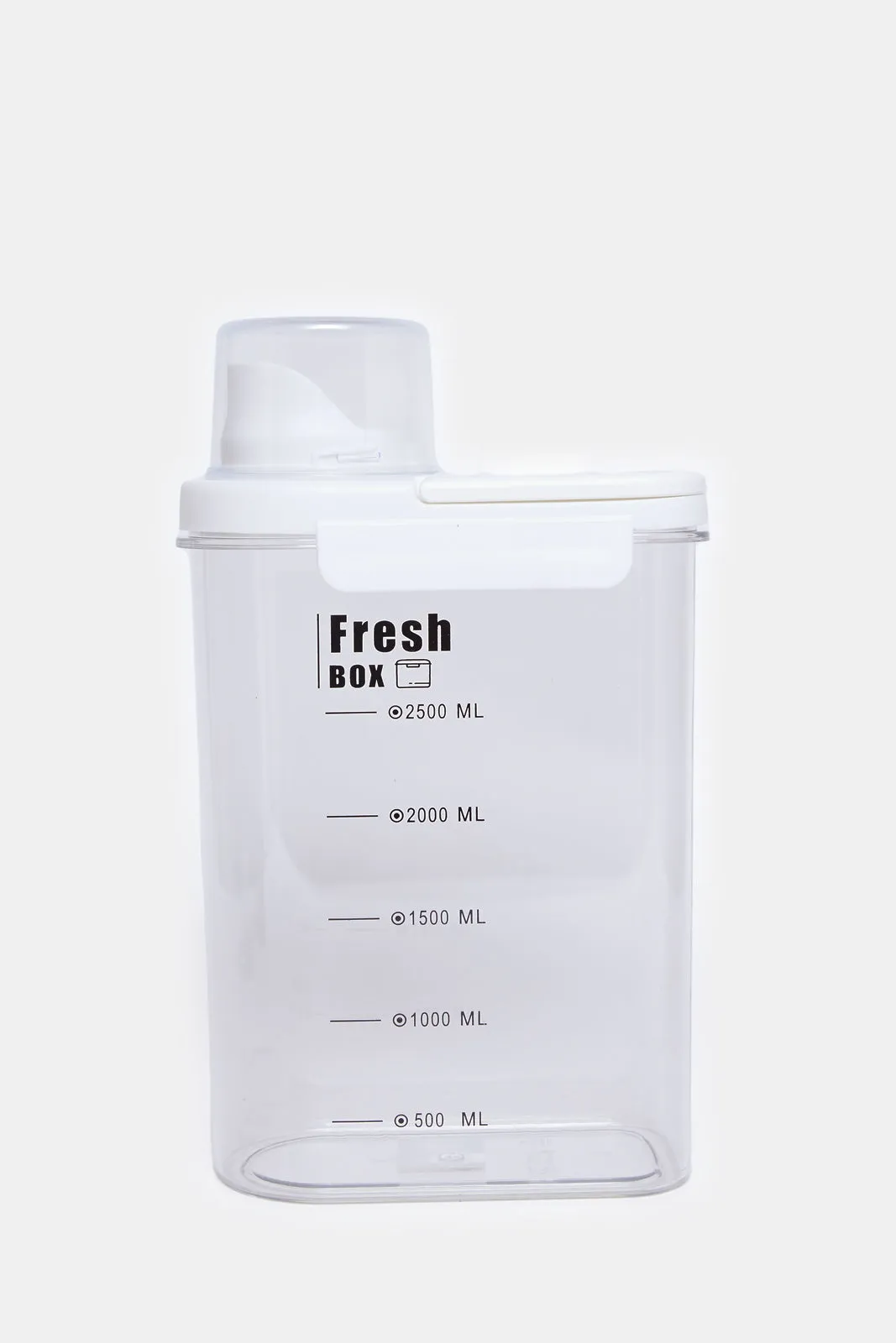 White Solid Storage Box With Lid (3Ltr)