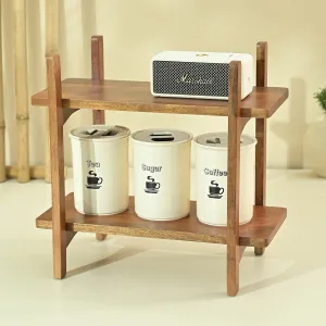 Wooden Zen Kitchen Organizer | Wooden Spice Rack | Multicolour